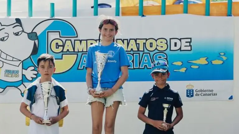 Uno de los podios copados por Lanzarote en el campeonato.
