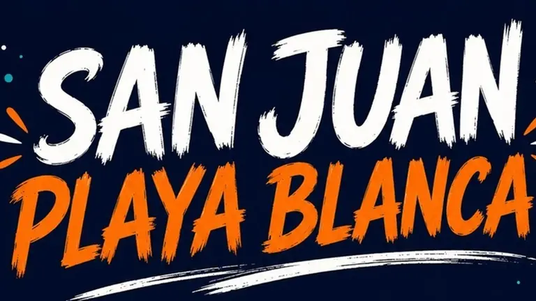 Cartel de las fiestas de San Juan en Playa Blanca.