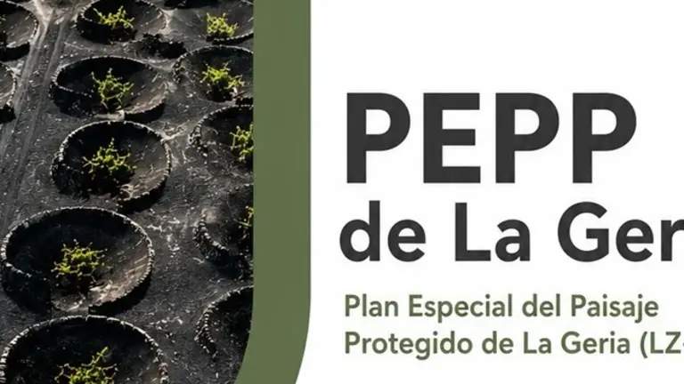 Cartel de presentaci&oacute;n del Plan Especial del Paisaje Protegido de La Geria.
