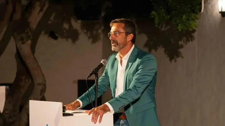 Pedro San Gin&eacute;s durante un acto de CC.