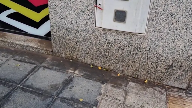 Suciedad en una de las calles de Arrecife generada por la orina de los perros.