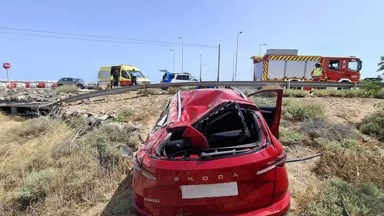 Estado del veh&iacute;culo tras el choque.