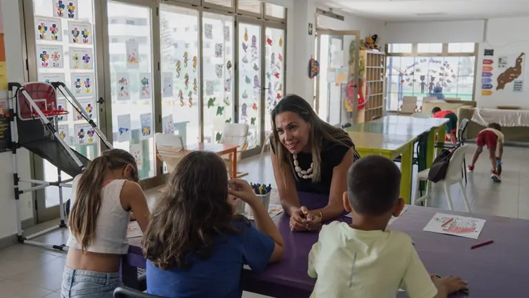 Maite Corujo en su Visita al Centro de Menores.
