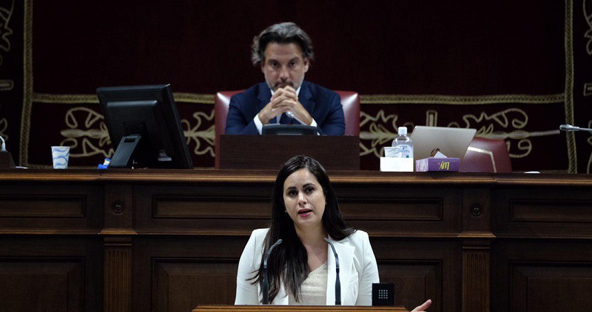 Vidina Espino (Cs) durante el pleno (Foto Archivo)