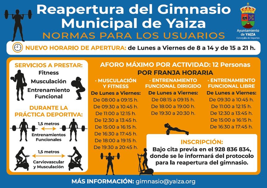 Horarios del Gimanasio de Yaiza