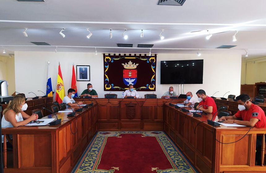 Reunión de coordinación en el Ayuntamiento de Arrecife para fortalecer los protocolos ante el covid 19 (1)