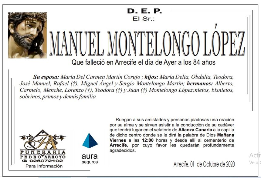 D.E.P. Manuel Montelongo López