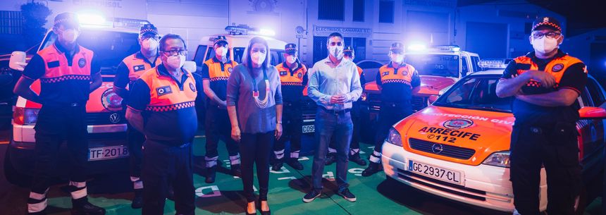 Protección Civil de Arrecife. El Ayuntamiento dota de nuevos sistemas de iluminación a todos los vehículos de Protección Civil para adaptarlos a la normativa