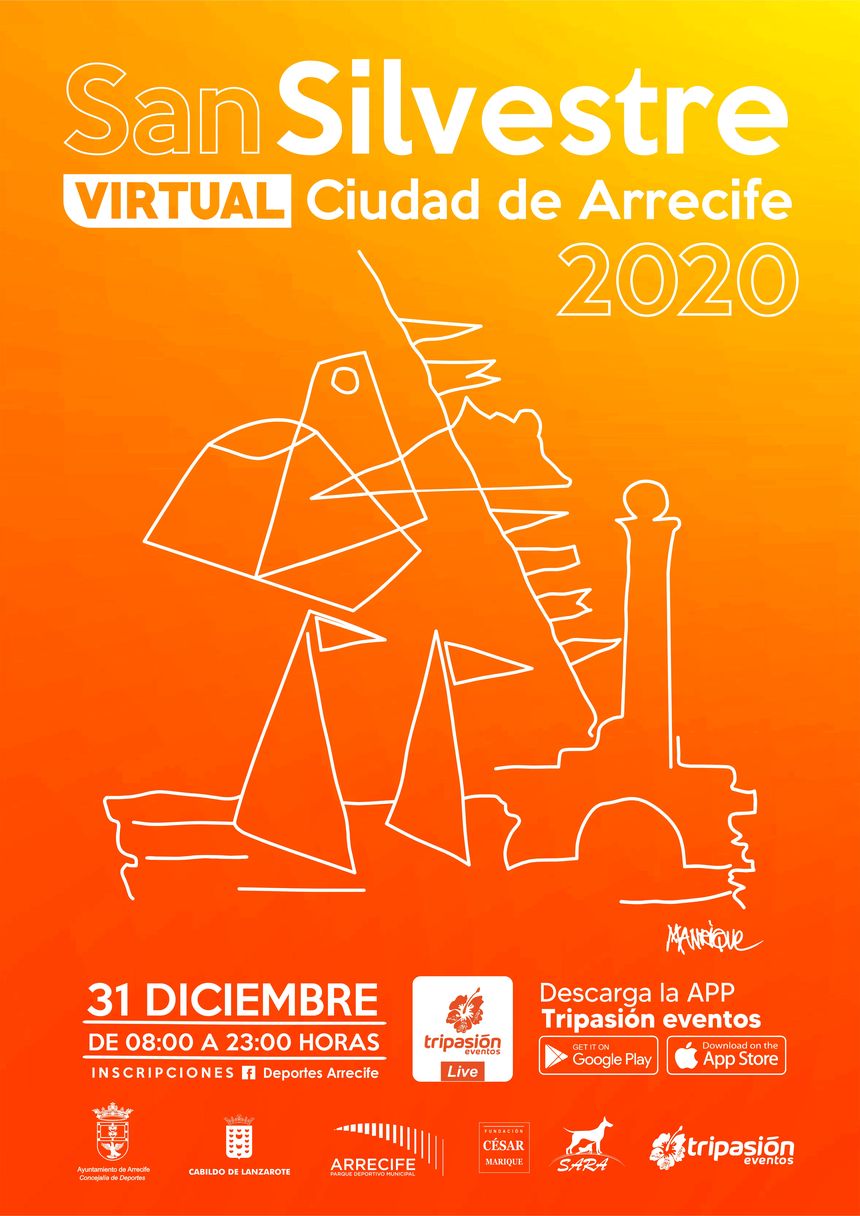 Cartel. San Silvestre Virtual Ciudad de Arrecife 2020