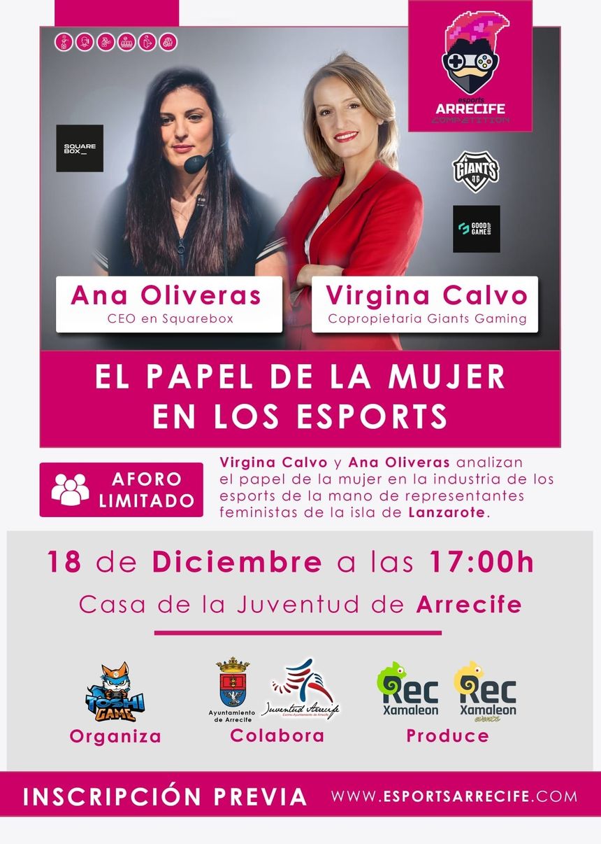 Cartel de una de las conferencias en Esports Arrecife Competition 2020