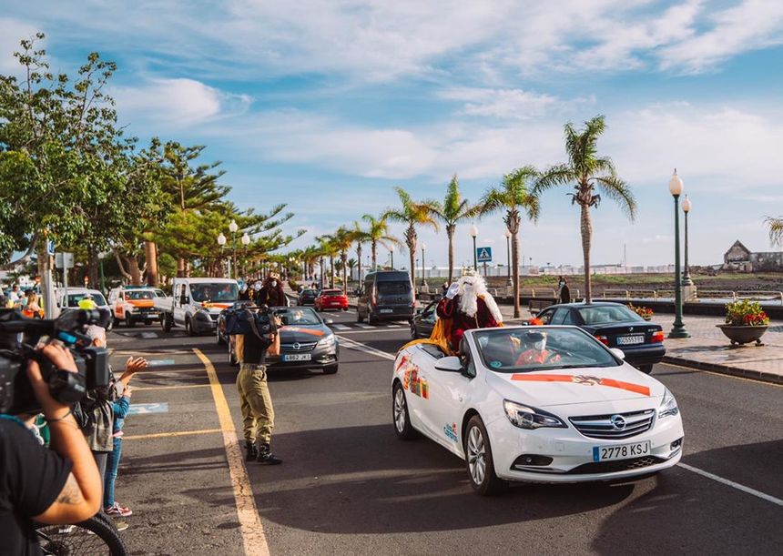 Llegada de los Reyes Magos. Visita de los Reyes de Oriente al Ayuntamiento de Arrecife