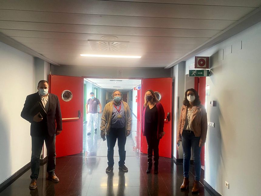 Momento de la visita al Hospital Doctor José Molina Orosa