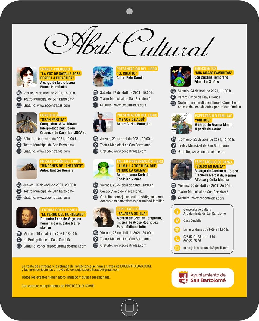 CARTEL ABRIL CULTURAL SB 2021