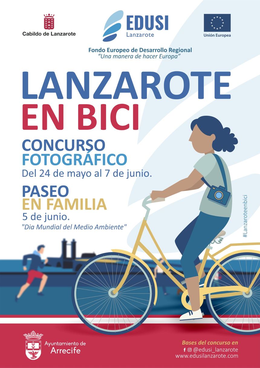 Cartel Lanzarote en Bici