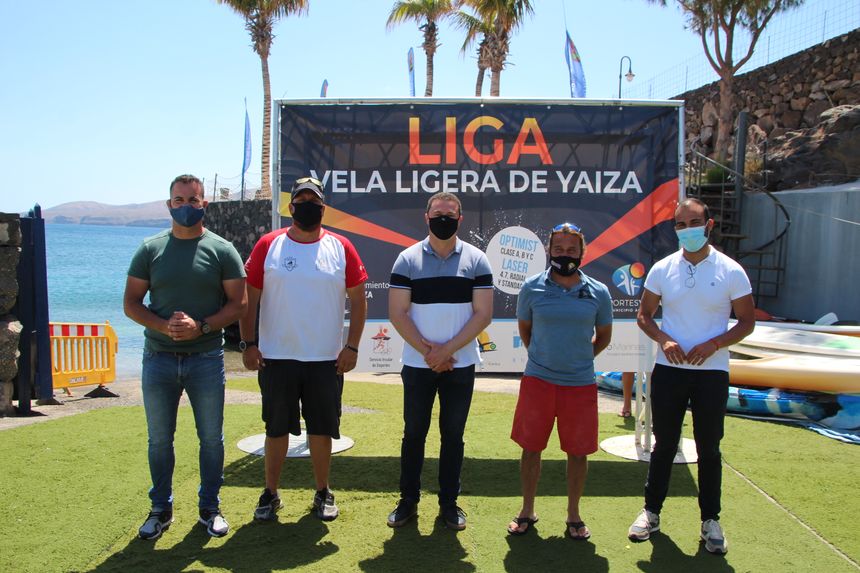 alcalde y organizadores de la Liga