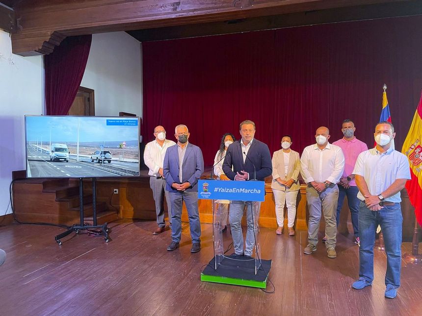 El alcalde Óscar Noda y parte del gobierno municipal