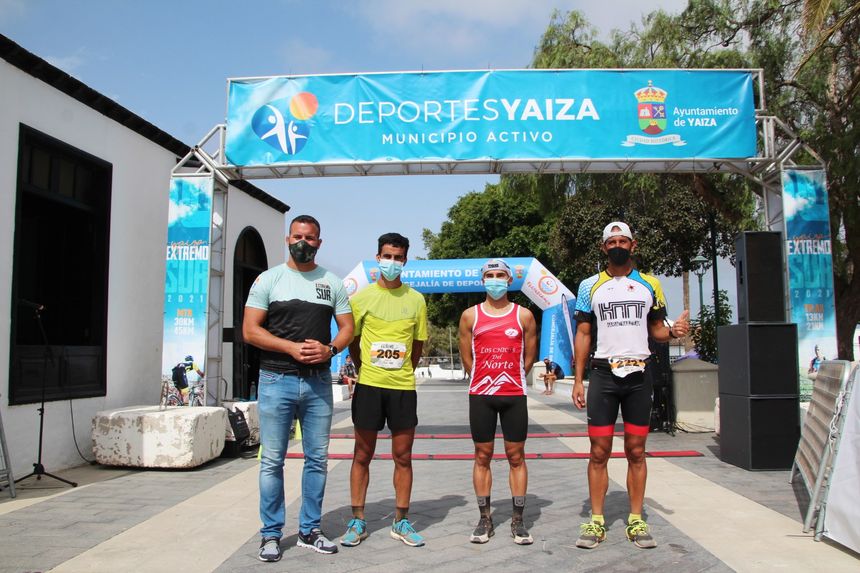 podio trail y concejal de Deportes