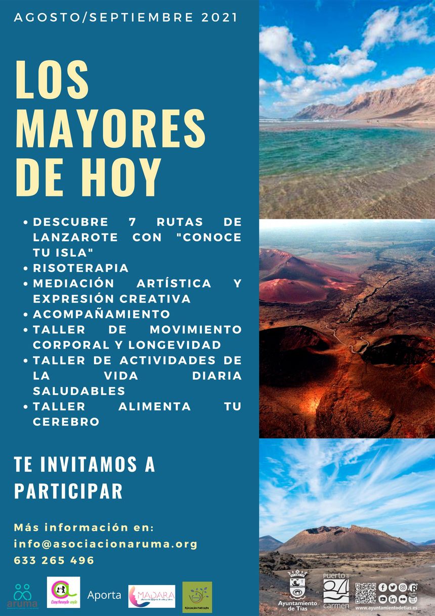 Cartel programación verano - envejecimiento activo logos