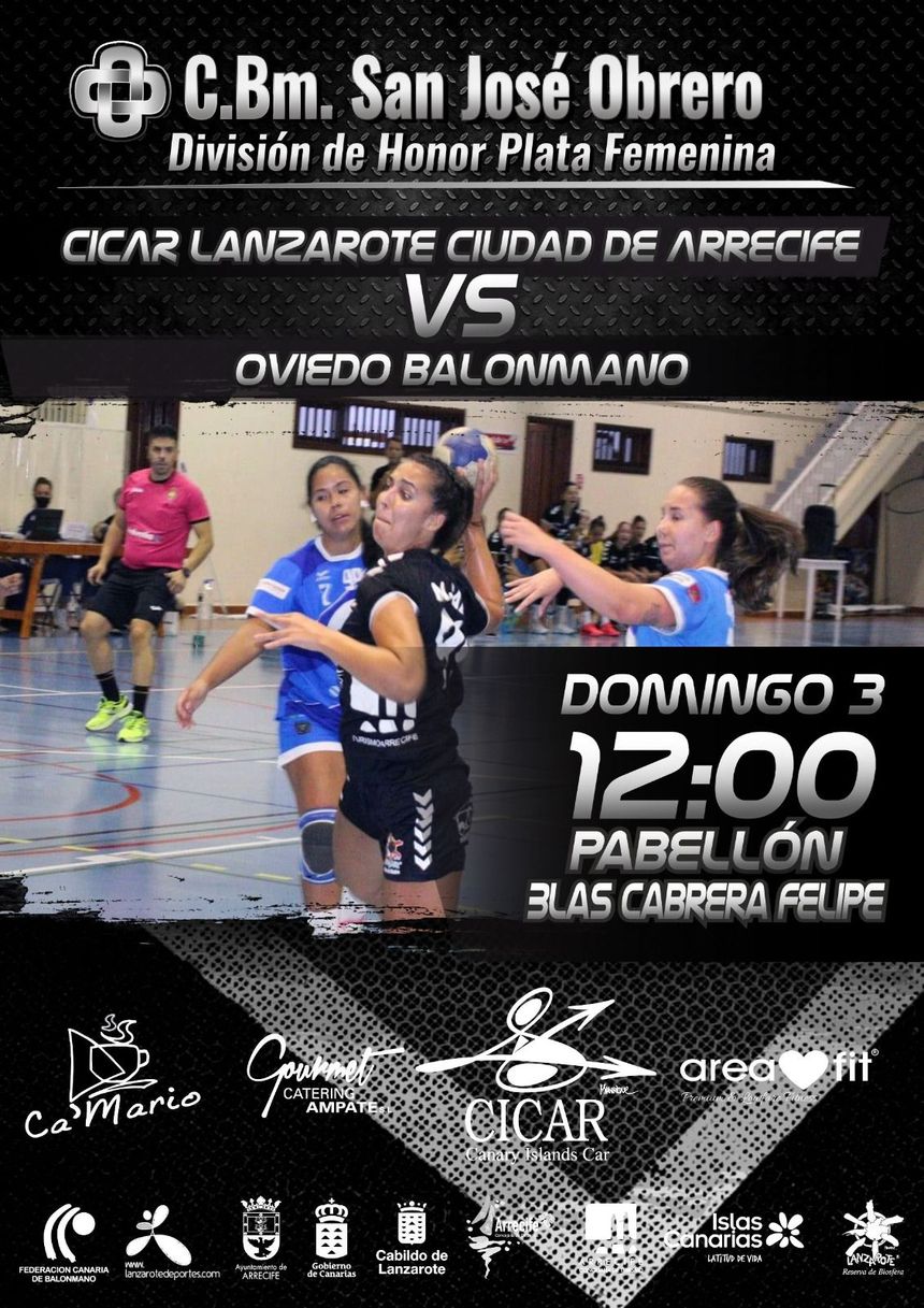 Cartel. CICAR Lanzarote Ciudad de Arrecife vs Oviedo BF