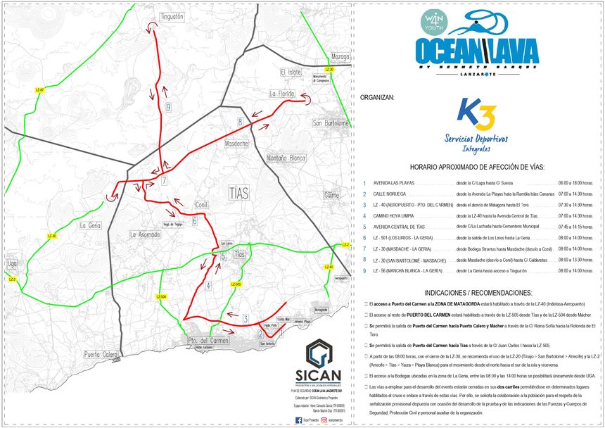 Plano general cierres e indicaciones OL 2021