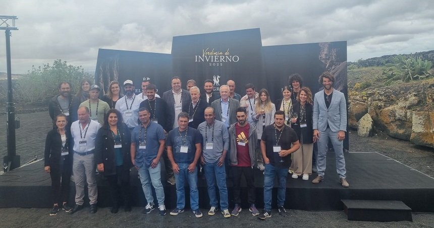 Asistentes al acto de presentación de la vendimia de invierno.