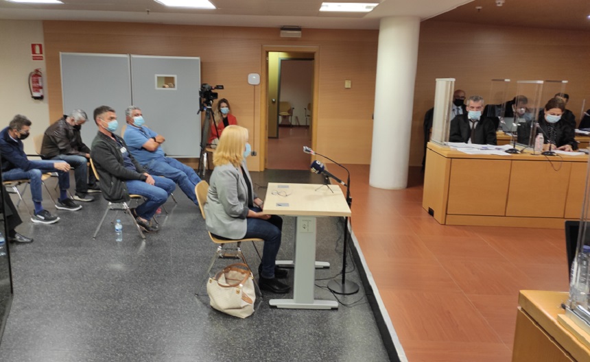 Teresa Duarte Medina durante su intervención en el juicio del caso Montecarlo.