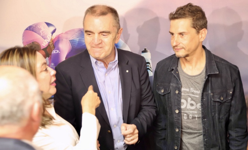 Jose Manuel Franco, Presidente del Consejo Superior de Deportes, junto a María Dolores Corujo.