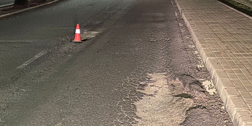Imagen de la zona con los conos.