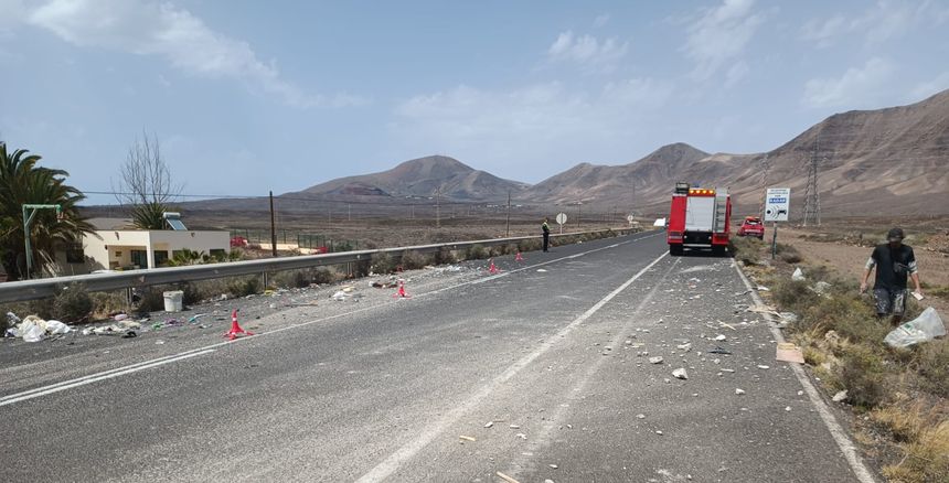 Imagen de cómo quedó la vía tras el accidente