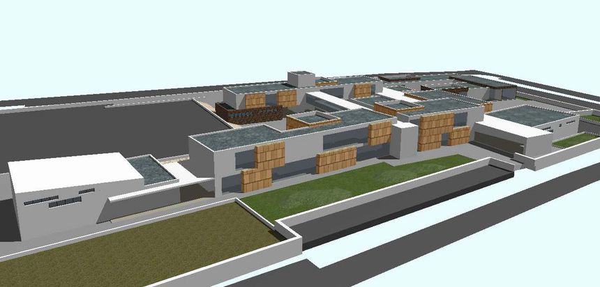 Maqueta del proyecto de cómo quedará el colegio.