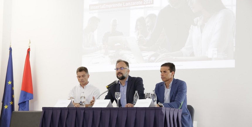 Jorge Peñas durante la presentación del Programa InsertaEmprende Lanzarote 2021.