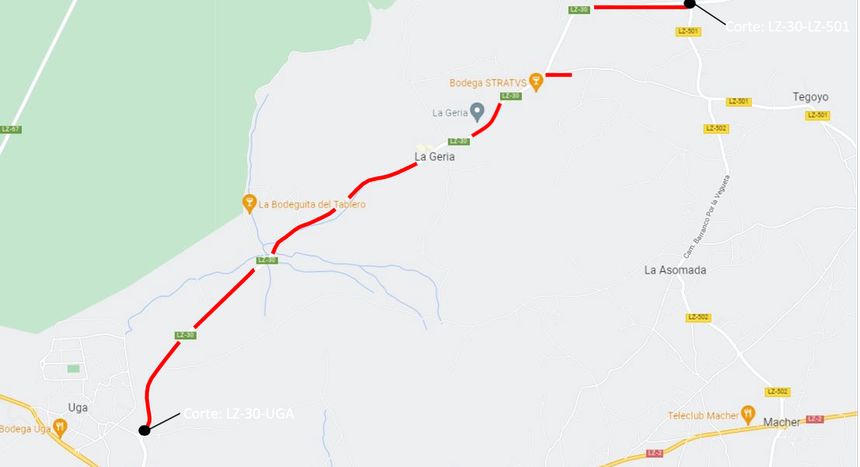 Mapa de la zona controlada y de aparcamientos.
