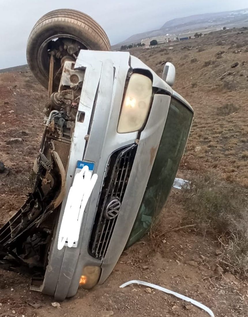 Imagen de cómo quedó el vehículo tras el accidente