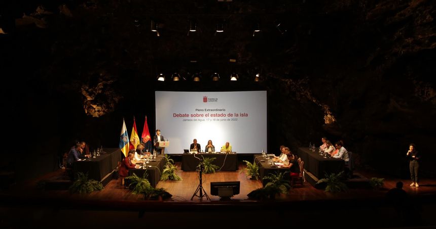 Imagen del debate este sábado en Los Jameos del Agua