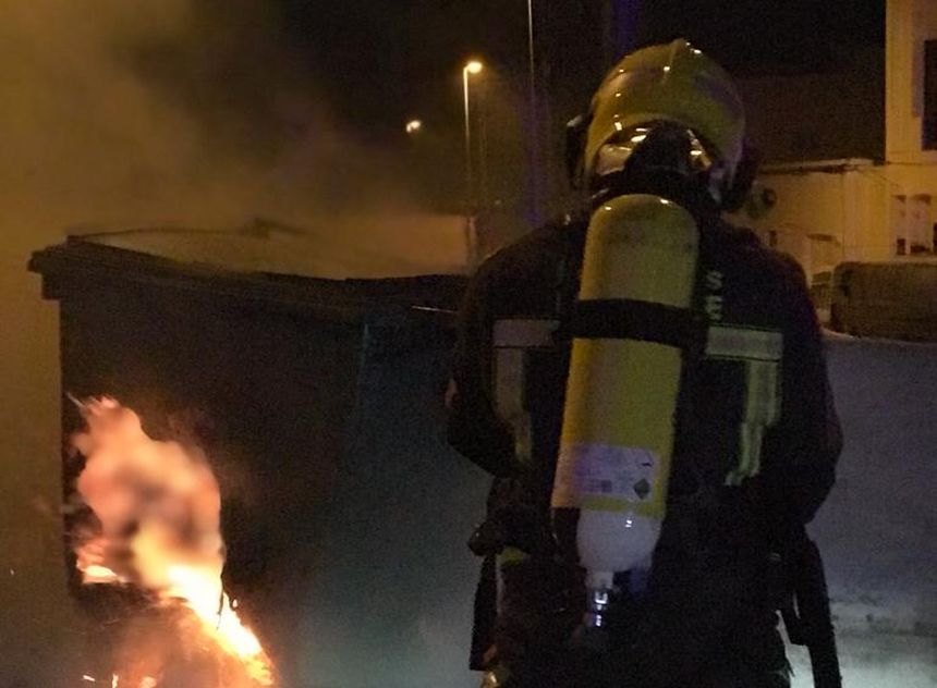 bombero dentro