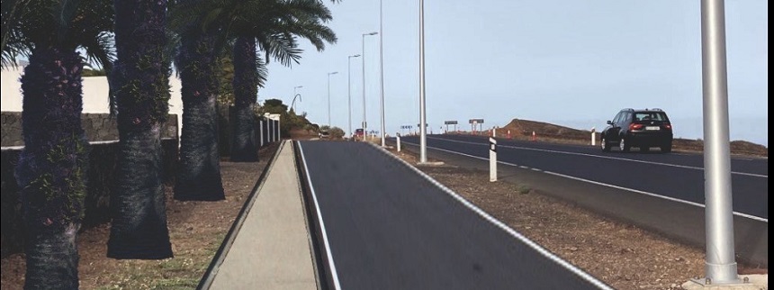 Imagen de como sería la carretera de Mácher tras añadir la cera.