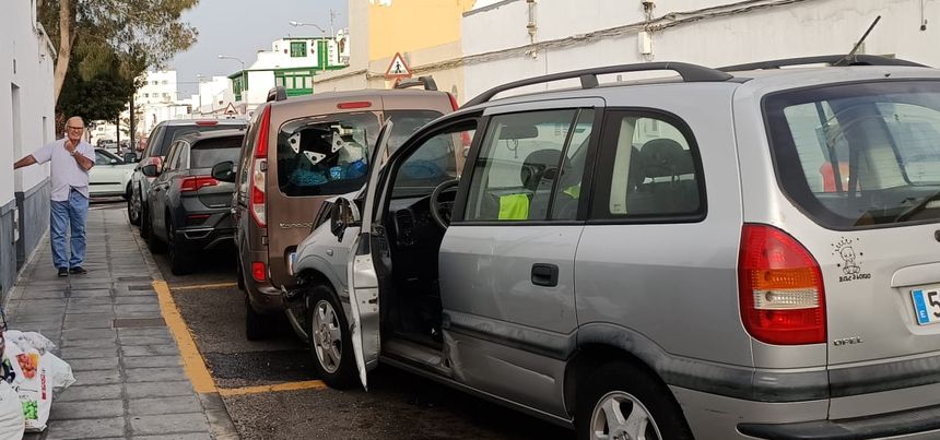 Imagen de cómo quedaron los vehículos afectados