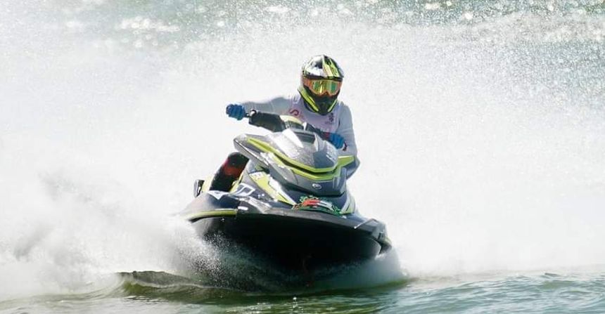 Daniel Hernández durante la competición en Arcos de la Frontera