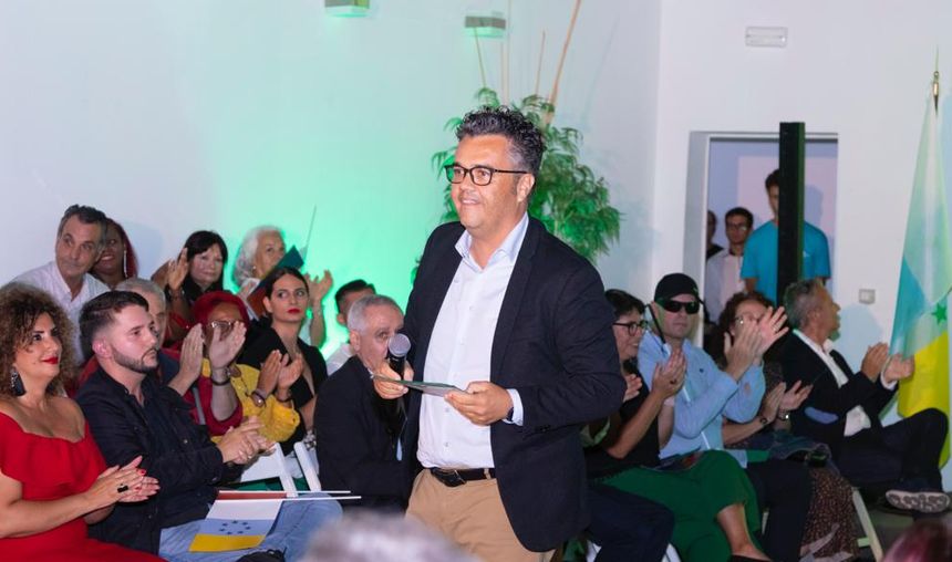 Armando Santana este sábado durante la presentación de su candidatura.