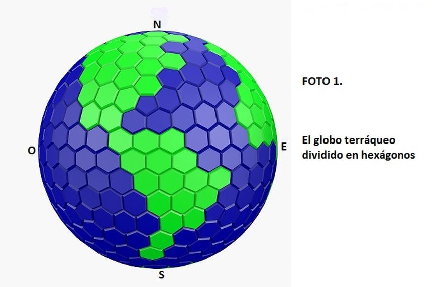 Globo terráqueo hecho de hexagonos