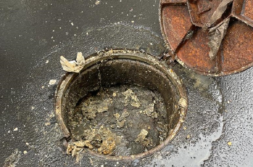 Alcantarillado colapsado en Arrecife