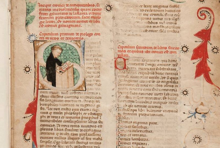 MANOSCRITTO MEDIEVALE DI GALVANO FIAMMA