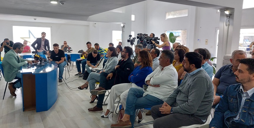 Momento de la rueda de prensa que ha ofrecido este jueves Pedro San Ginés.