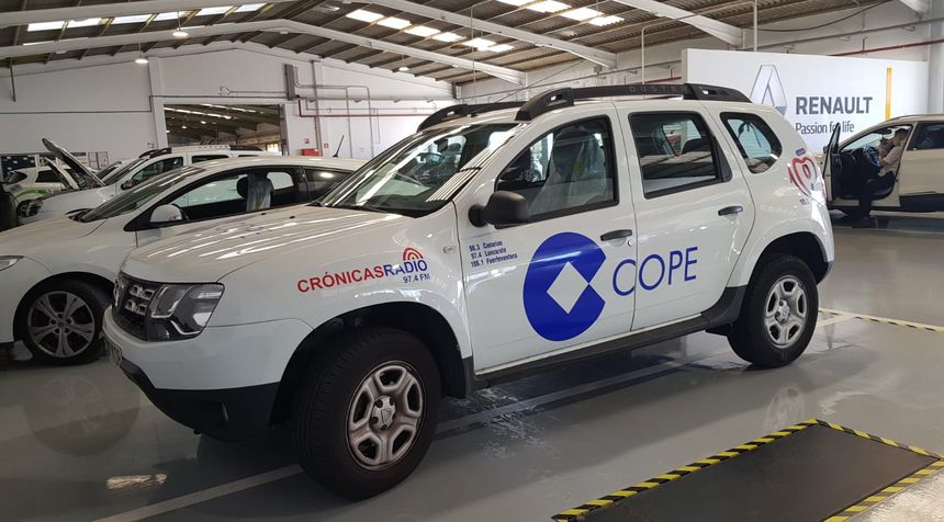 Vehículo comercial de COPE utilizado en las dos islas.