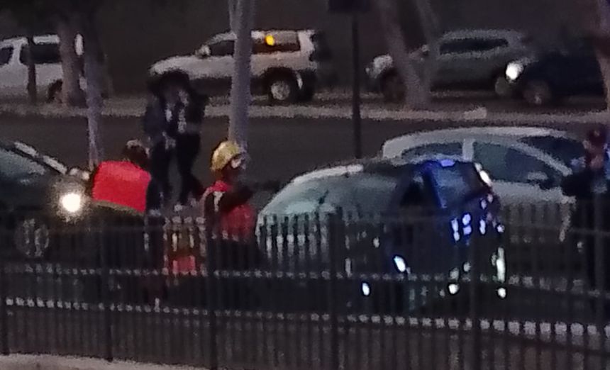 Minutos después del accidente en una imagen captada por un vecino