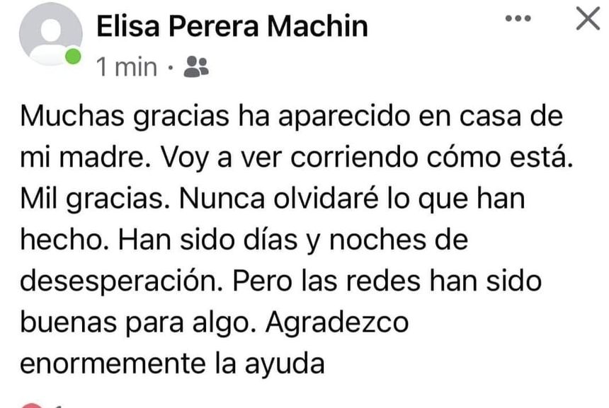 Imagen del perfil oficial de la madre