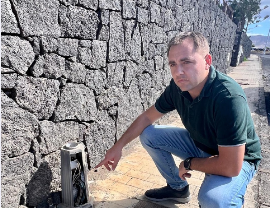 Bruno Medina en la zona.