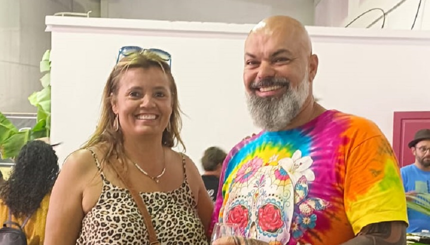Laureano Álvarez con Olivia Duque.