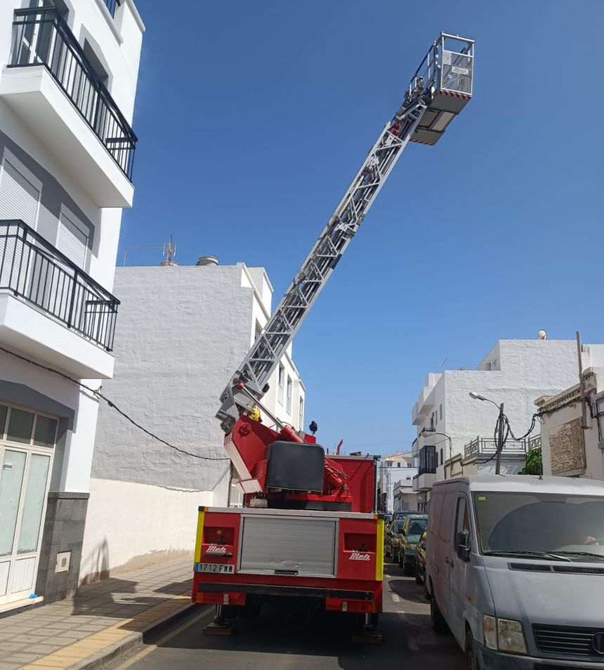 Actuación en Arrecife de los bomberos este jueves