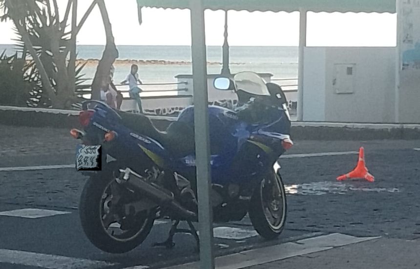 Imagen de la moto que protagonizó el accidente